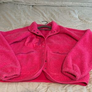 Pink Fleece Scrub/Athletic Jacket